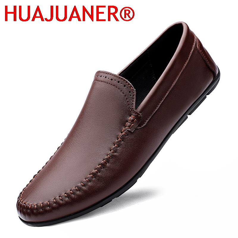 Large Men Formal Wear - หนังผู้ชายสวมใส่อย่างเป็นทางการสบายและระบายอากาศได้ทุกวันรอบนิ้วเท้าหมวกเท้ารองเท้าลําลองผู้ชายสีดําสีน้ําตาลขนาดใหญ่