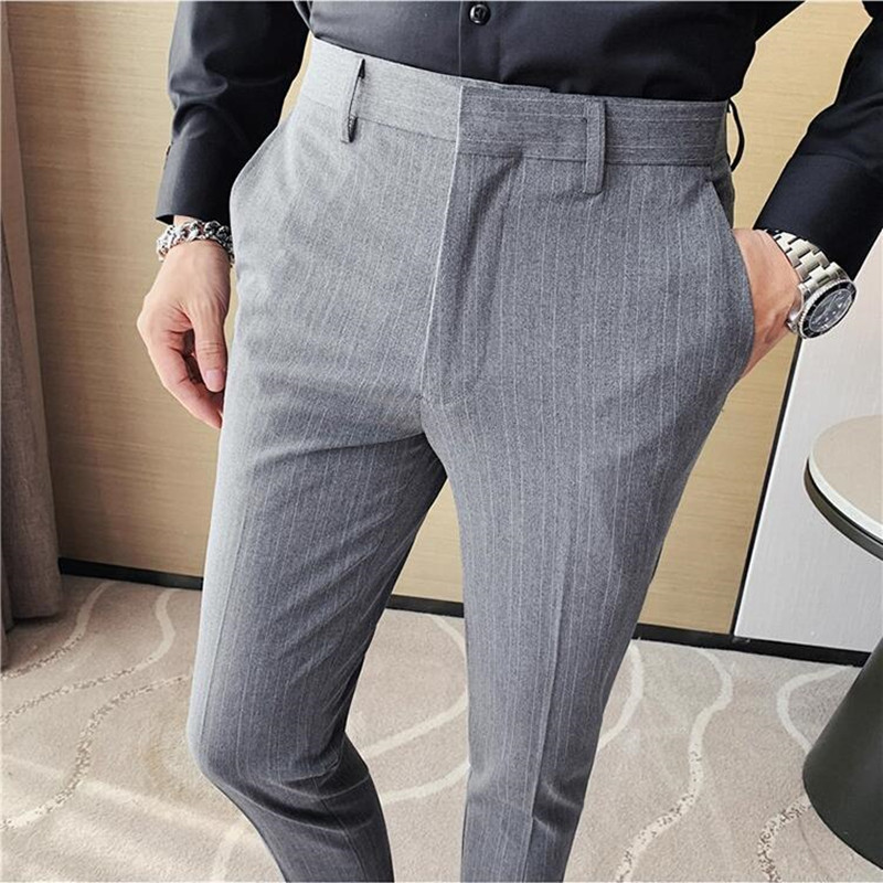 กางเกงสูทลายทางแฟชั่นใหม่ ไซส์ - Men Formal Wear For Summer บทวิจารณ์และราคา