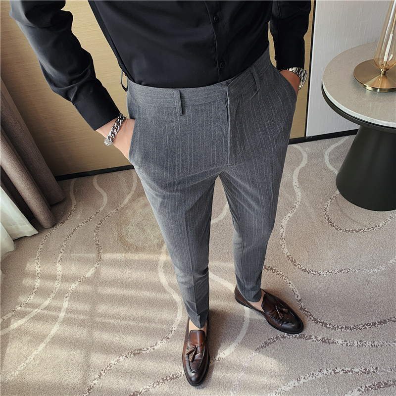 กางเกงสูทลายทางแฟชั่นใหม่ ไซส์ - Men Formal Wear For Summer บทวิจารณ์และราคา