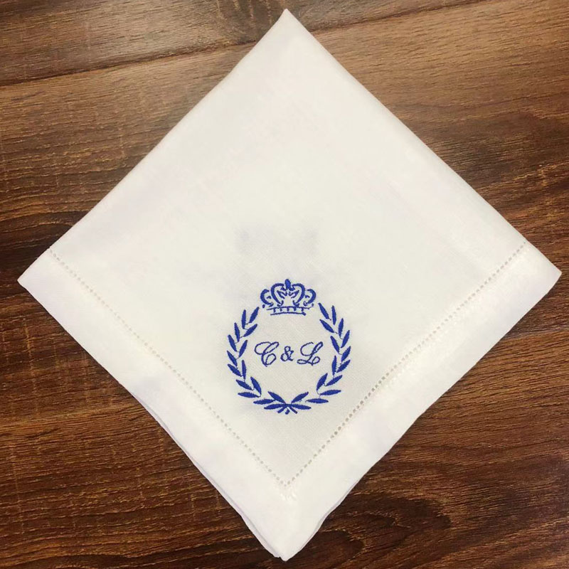 1ชิ้น Monogram ส่วนบุคคลและการ - Monogrammed Handkerchief บทวิจารณ์และราคา