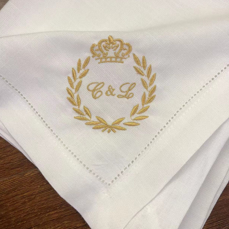 1ชิ้น Monogram ส่วนบุคคลและการ - Monogrammed Handkerchief บทวิจารณ์และราคา