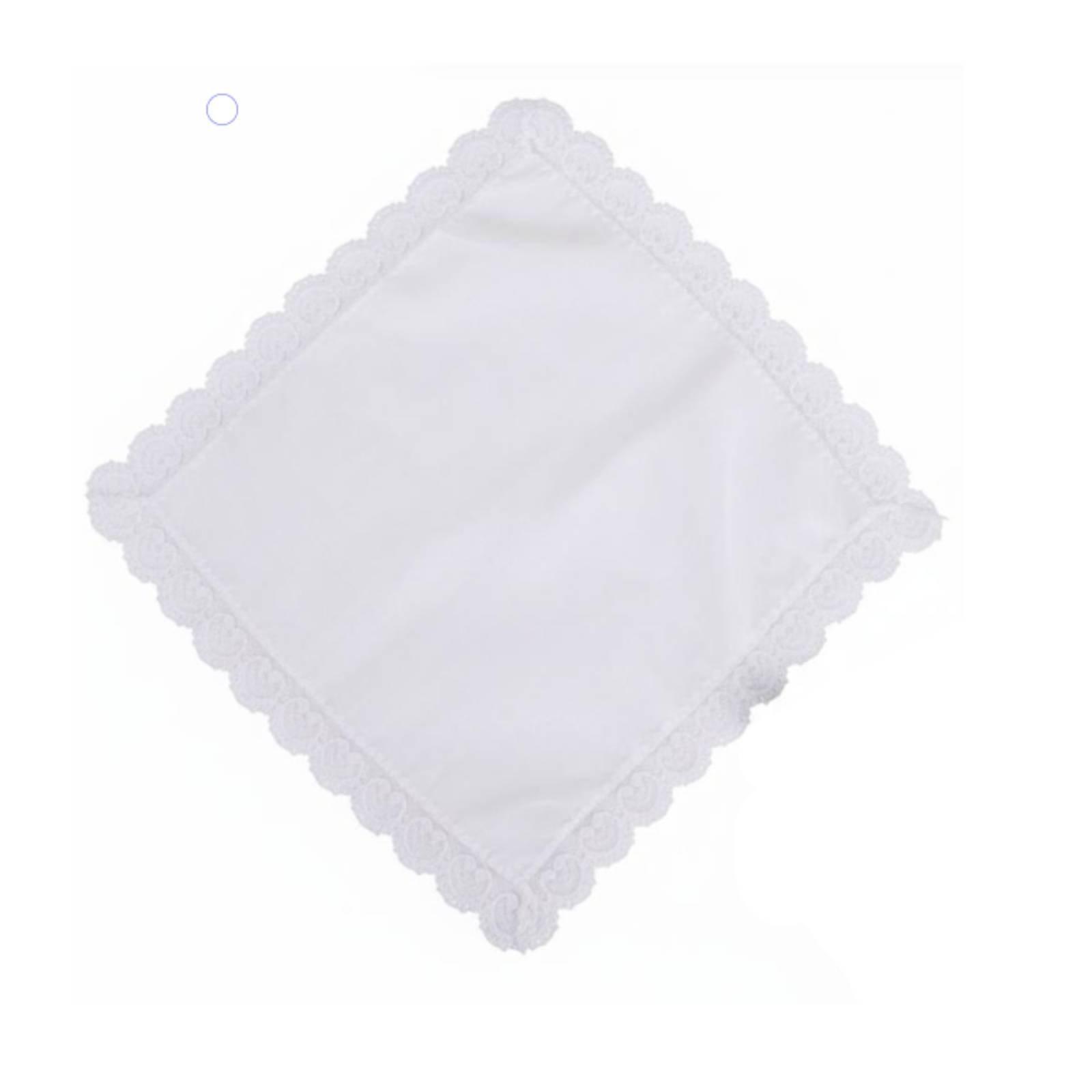 ผ้าเช็ดหน้าลูกไม้ผ้าฝ้ายสำหรับ - Monogrammed Handkerchief บทวิจารณ์และราคา